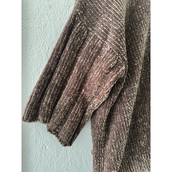 Anthropologie Moth Chenille Cardigan Women’s XS Green Open Front Cozy Pockets - Picture 12 of 16